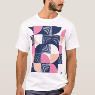T-shirt Cercles graphiques Vintage Motif sans couture