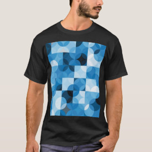 T-shirt Cercles invisibles : Vintage bleu Abstrait