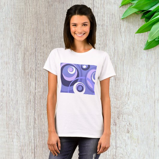 T-shirt Cercles violets géométriques abstraits du milieu d