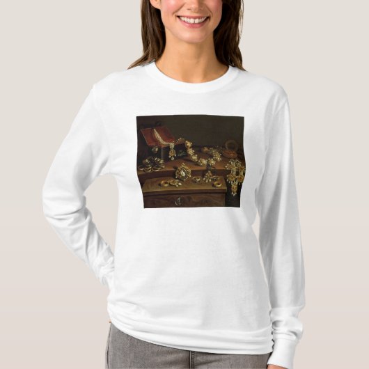 T-shirt Cercueil de bijoux sur une table (Devant)