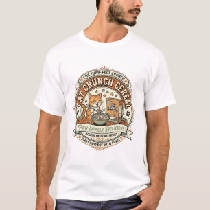 T-shirt Céréal Cat Crunch Boîte de céréales pour petit-déj