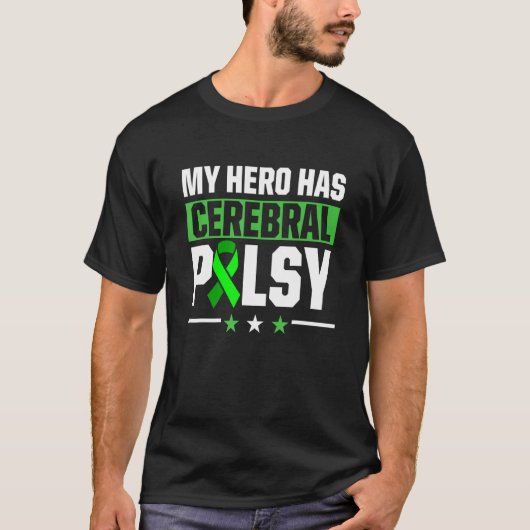 T-shirt Cérébral Palsy CP Sensibilisation Héros Guerrier S (Devant)