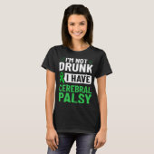 T-shirt Cerebral Palsy Green Ribbon Brain Damage Awareness (Devant entier)