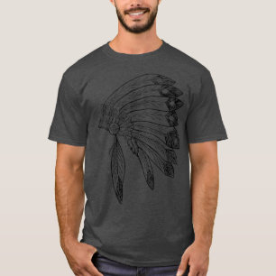 T-shirt Cérémonial amérindien coiffure T,