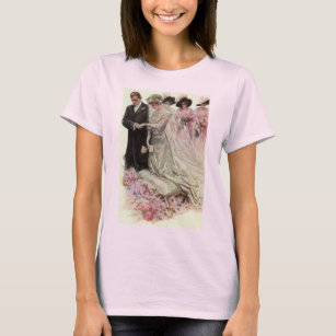 T-shirt Cérémonie de Mariage victorienne vintage Mariée et