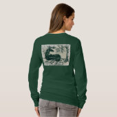 T-shirt Cerf à Queue Blanche dans les Bois enneigé (Dos entier)