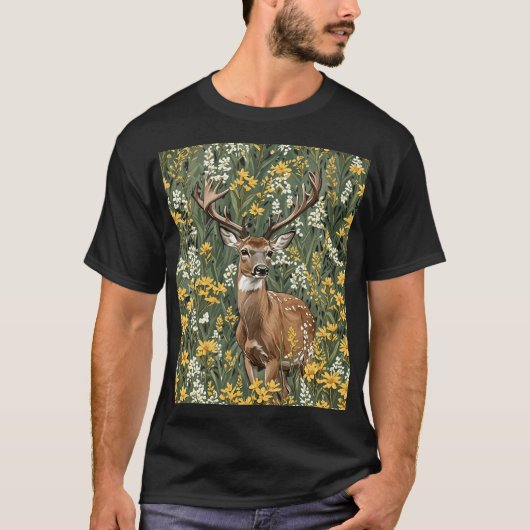 T-shirt Cerf à queue blanche du Nebraska 1 (Devant)