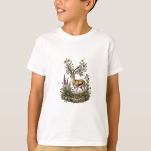 T-shirt Cerf aux fleurs sauvages