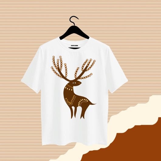 T-shirt Cerf Brown