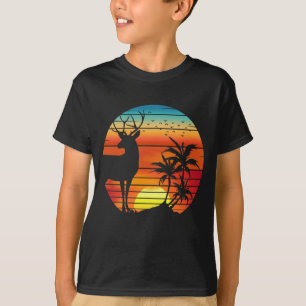 T-SHIRT CERF COUCHER DE SOLEIL