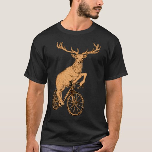 T-shirt Cerf cycliste (Devant)
