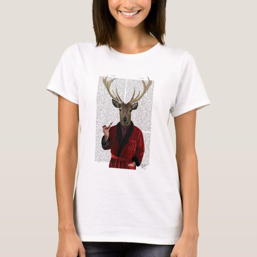 T-shirt Cerf dans la veste de tabac (Devant)