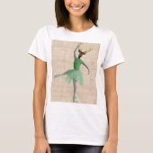T-shirt Cerf de ballet en vert 2 (Devant)