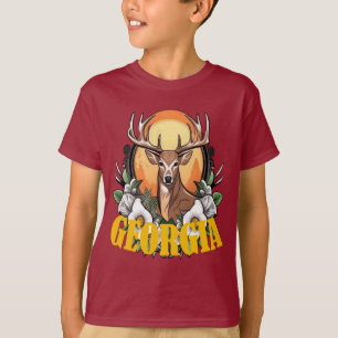 T-shirt Cerf de Géorgie avec des roses