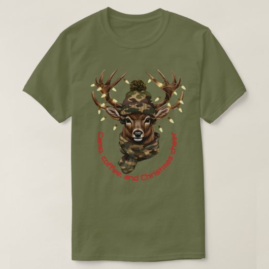 T-Shirt cerf de Noël (Design devant)