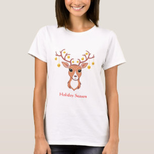T-shirt Cerf de Noël mignon