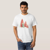 T-shirt Cerf de Noël rétro (Devant entier)
