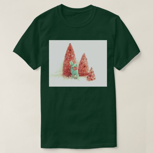 T-shirt Cerf de Noël rétro (Design devant)