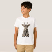 T-shirt Cerf en pull à bois pour enfants (Devant entier)
