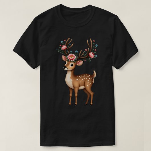 T-shirt Cerf Fleur (Design devant)