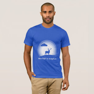 T-shirt Cerf majestueux en silhouette sous la lumière luna