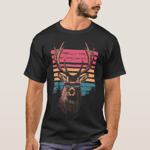 T-shirt cerf portant des lunettes de soleil