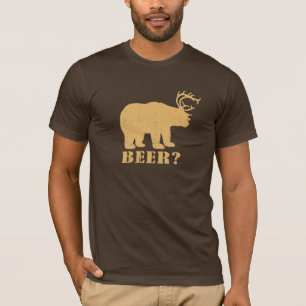 T-shirt Cerfs communs = bière d'ours ? Pièce en t ivre d
