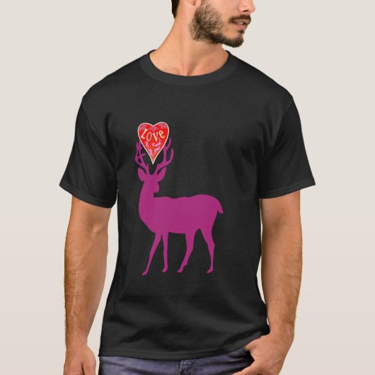 T-shirt cerfs communs dans la chemise d'amour (Devant)