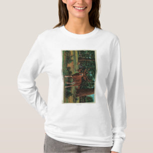 T-shirt Cerfs communs de mâle au parc national de Yosemit