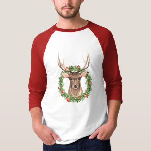 T-shirt Cerfs communs de Noël