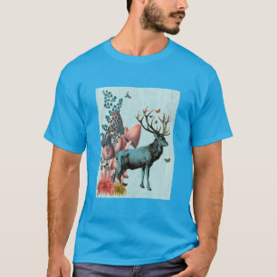 T-shirt Cerfs communs de turquoise dans la forêt 2 de
