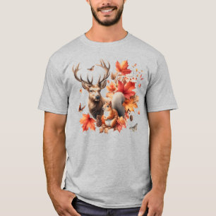 T-shirt Cerfs d'automne Saison automnale