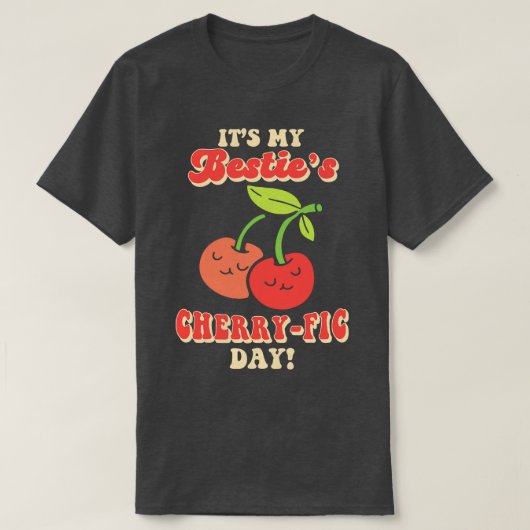 T-shirt Cerise Anniversaire Salutation Fruit Amant Bestami (Design devant)