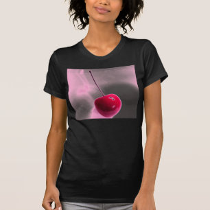 T-shirt cerise en bleu