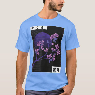 T-shirt Cerise en fleur Japonaise Sakura Vintage Anime