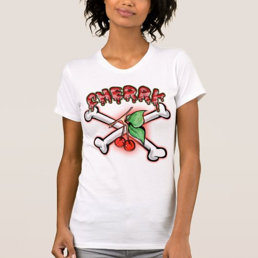 T-shirt Cerise et os croisés (Devant)