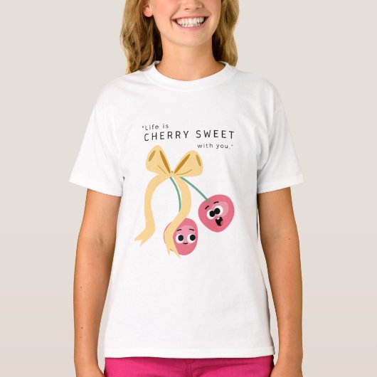 T-SHIRT CERISE SUCRÉE (Devant)