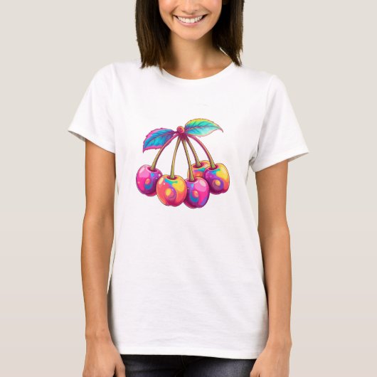 T-shirt Cerises colorées (Devant)