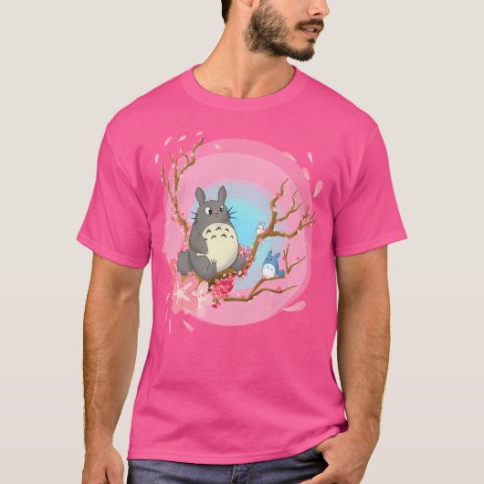 T-shirt Cerises de quartier Arrière - plan bleu rayé (Devant)