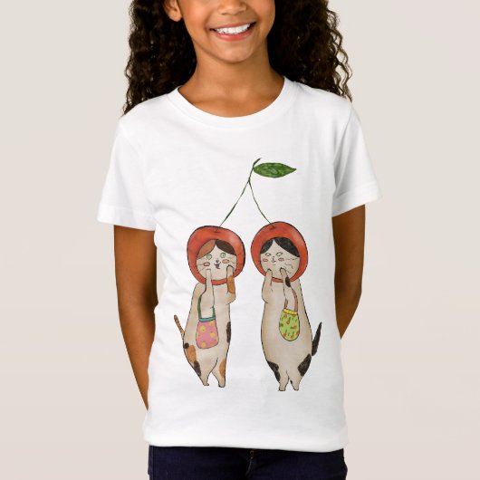 T-Shirt Cerises Félinées (Devant)
