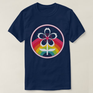 T-shirt cerisier arc-en-ciel
