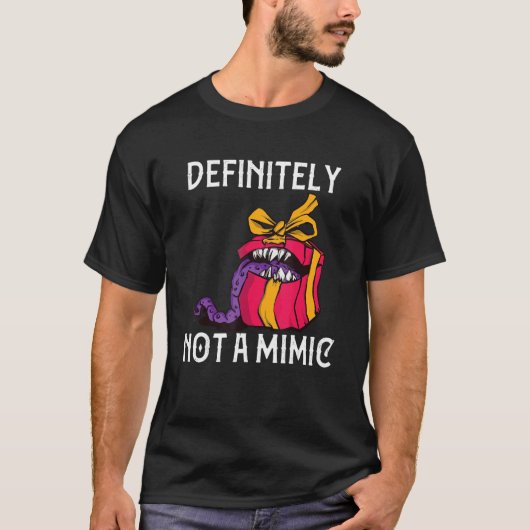 T-shirt Certainement Pas Un Jeu De Gamer Mimique D20 Table (Devant)