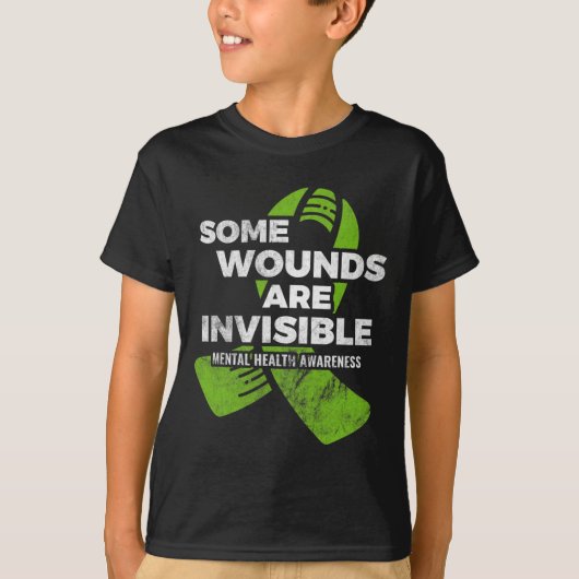 T-shirt Certaines blessures Invisible Santé mentale Sensib (Devant)