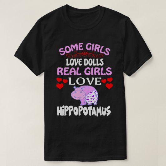 T-shirt Certaines Filles Aiment Poupées Filles Aiment Hipp (Design devant)