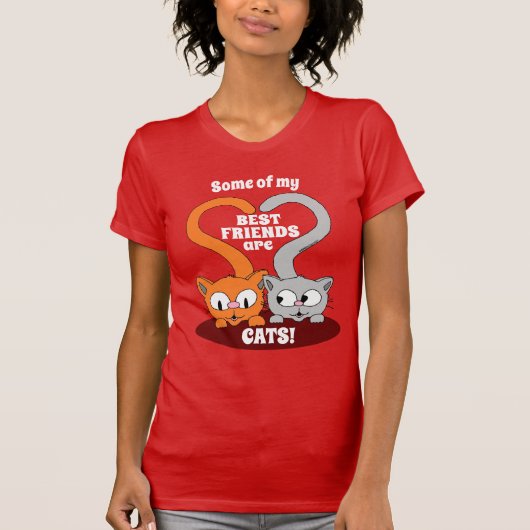 T-shirt Certains de mes meilleurs amis sont CATS ! Amoureu (Devant)