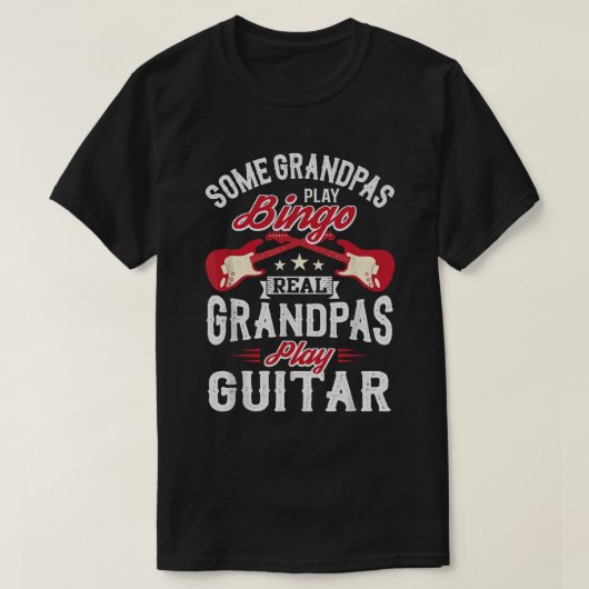 T-shirt Certains Grandpas Real Grandpas Jouer Guitare (Design devant)