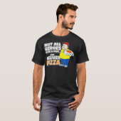 T-shirt Certains héros livrent de la pizza - livreur de pi (Devant entier)