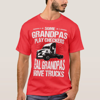 T-shirt Certains papas Jouer Checkers Trucker Grand-père