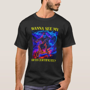 T-shirt Certificat de fille Adultes Humours passionnés Uni