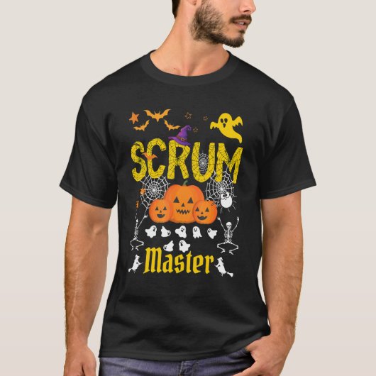 T-shirt certification Halloween Scrum Master (Devant)